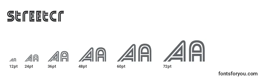 Streetcr Font Sizes