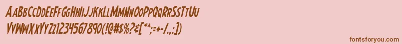 Earthsmightiestcondital Font – Brown Fonts on Pink Background