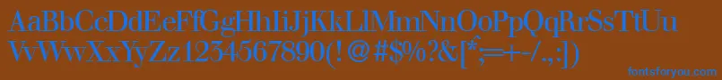 WalbaumdisplayRegular Font – Blue Fonts on Brown Background