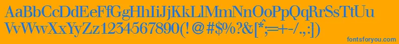 WalbaumdisplayRegular Font – Blue Fonts on Orange Background