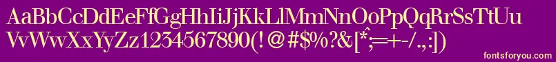 WalbaumdisplayRegular Font – Yellow Fonts on Purple Background