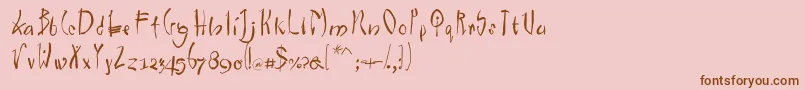 Chinawest Font – Brown Fonts on Pink Background