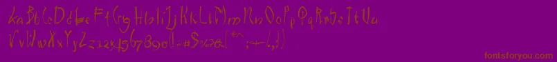 Chinawest Font – Brown Fonts on Purple Background