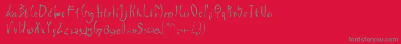 Chinawest Font – Gray Fonts on Red Background