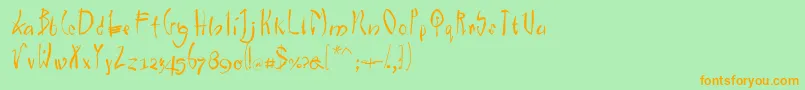 Chinawest Font – Orange Fonts on Green Background