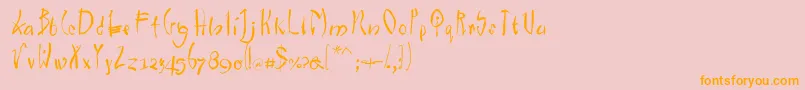 Chinawest Font – Orange Fonts on Pink Background