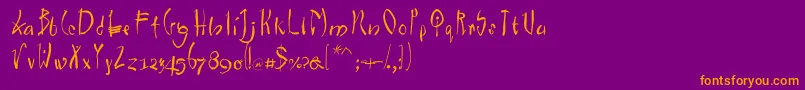 Chinawest Font – Orange Fonts on Purple Background