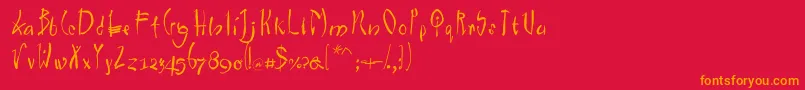 Chinawest Font – Orange Fonts on Red Background