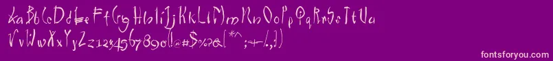 Chinawest Font – Pink Fonts on Purple Background