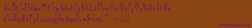 Chinawest Font – Purple Fonts on Brown Background