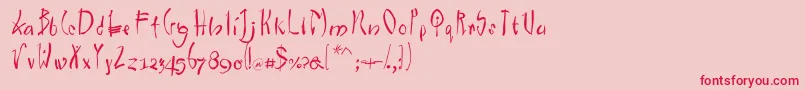 Chinawest Font – Red Fonts on Pink Background