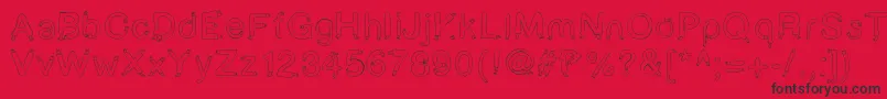 Star Font – Black Fonts on Red Background