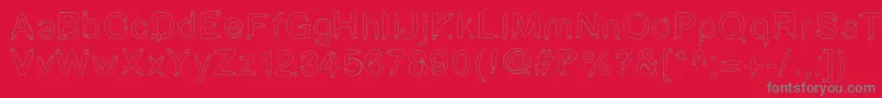 Star Font – Gray Fonts on Red Background