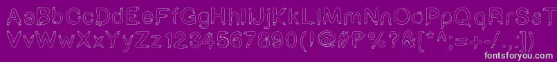 Star Font – Green Fonts on Purple Background