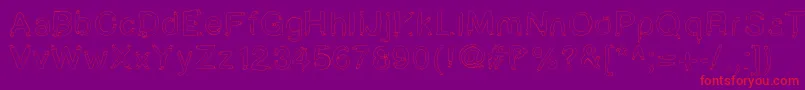 Star-Schriftart – Rote Schriften auf violettem Hintergrund