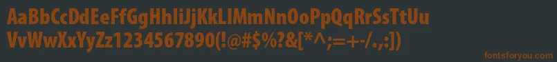 Шрифт MyriadproBlackcond – коричневые шрифты на чёрном фоне
