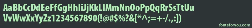 Шрифт MyriadproBlackcond – зелёные шрифты на чёрном фоне