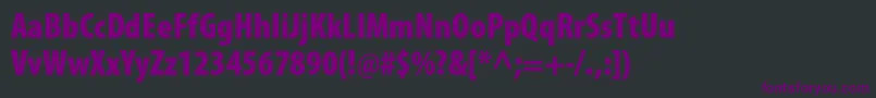 Czcionka MyriadproBlackcond – fioletowe czcionki na czarnym tle