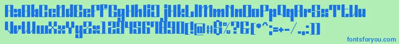 OrdinatumBold Font – Blue Fonts on Green Background