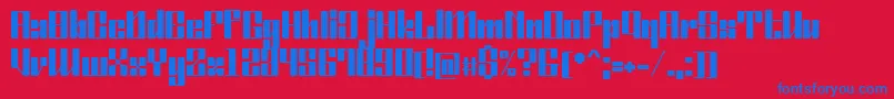 OrdinatumBold Font – Blue Fonts on Red Background