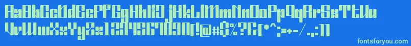 OrdinatumBold Font – Green Fonts on Blue Background