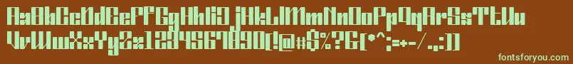 OrdinatumBold Font – Green Fonts on Brown Background