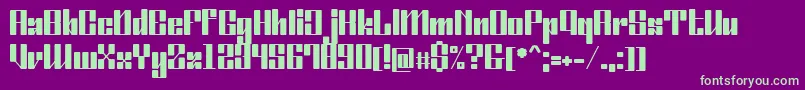 OrdinatumBold Font – Green Fonts on Purple Background