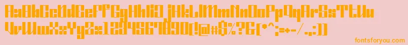 OrdinatumBold Font – Orange Fonts on Pink Background