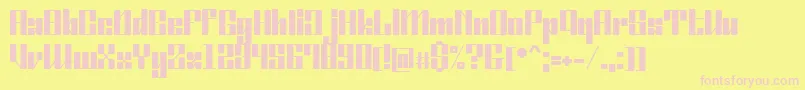 OrdinatumBold Font – Pink Fonts on Yellow Background