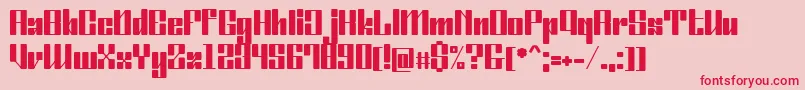 OrdinatumBold Font – Red Fonts on Pink Background