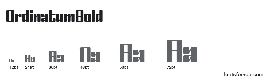 OrdinatumBold Font Sizes