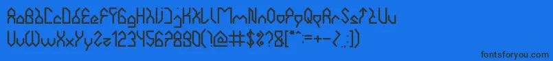 HouseBuilder Font – Black Fonts on Blue Background