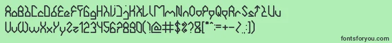 フォントHouseBuilder – 緑の背景に黒い文字