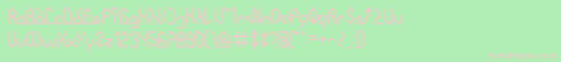 HouseBuilder Font – Pink Fonts on Green Background