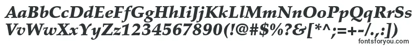 Шрифт PalatinoltstdBlackitalic – очень широкие шрифты