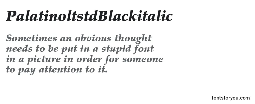 Reseña de la fuente PalatinoltstdBlackitalic