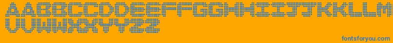 DiscoNeverDies Font – Blue Fonts on Orange Background