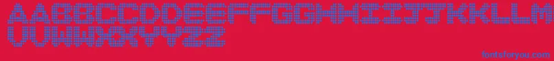 DiscoNeverDies Font – Blue Fonts on Red Background