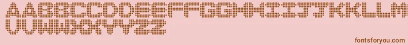 DiscoNeverDies Font – Brown Fonts on Pink Background