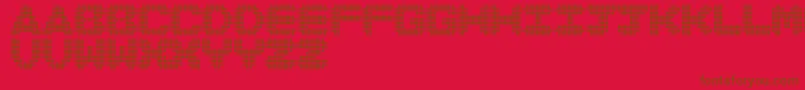 DiscoNeverDies Font – Brown Fonts on Red Background