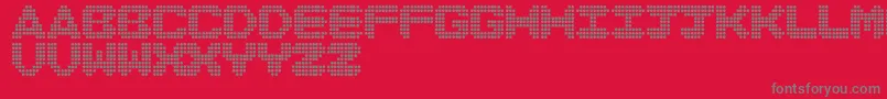 DiscoNeverDies Font – Gray Fonts on Red Background