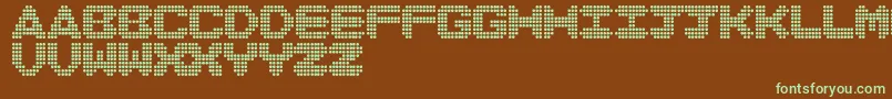 DiscoNeverDies Font – Green Fonts on Brown Background
