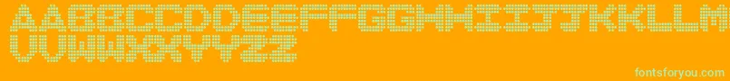 DiscoNeverDies Font – Green Fonts on Orange Background