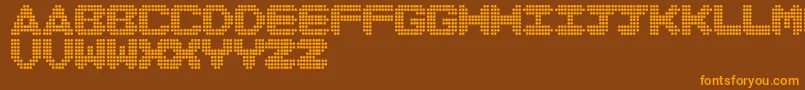 DiscoNeverDies Font – Orange Fonts on Brown Background