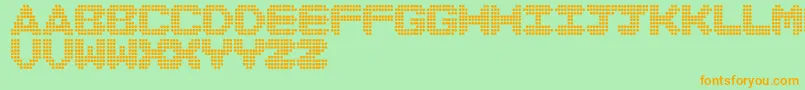 DiscoNeverDies Font – Orange Fonts on Green Background