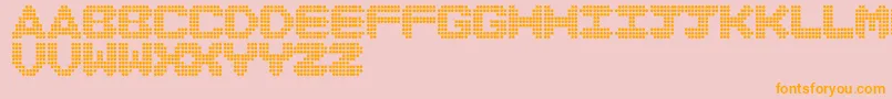 DiscoNeverDies Font – Orange Fonts on Pink Background