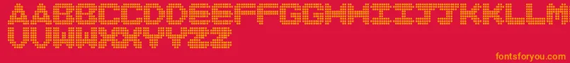 DiscoNeverDies Font – Orange Fonts on Red Background