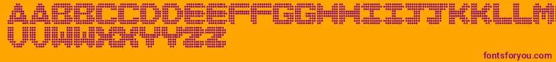 DiscoNeverDies Font – Purple Fonts on Orange Background