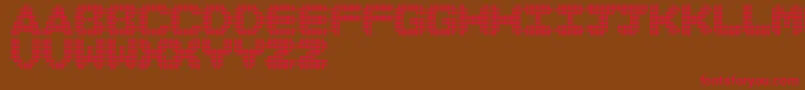 DiscoNeverDies Font – Red Fonts on Brown Background