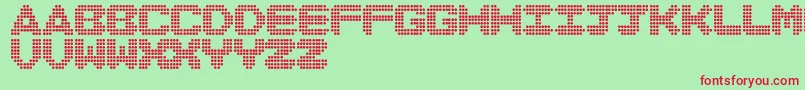 DiscoNeverDies Font – Red Fonts on Green Background